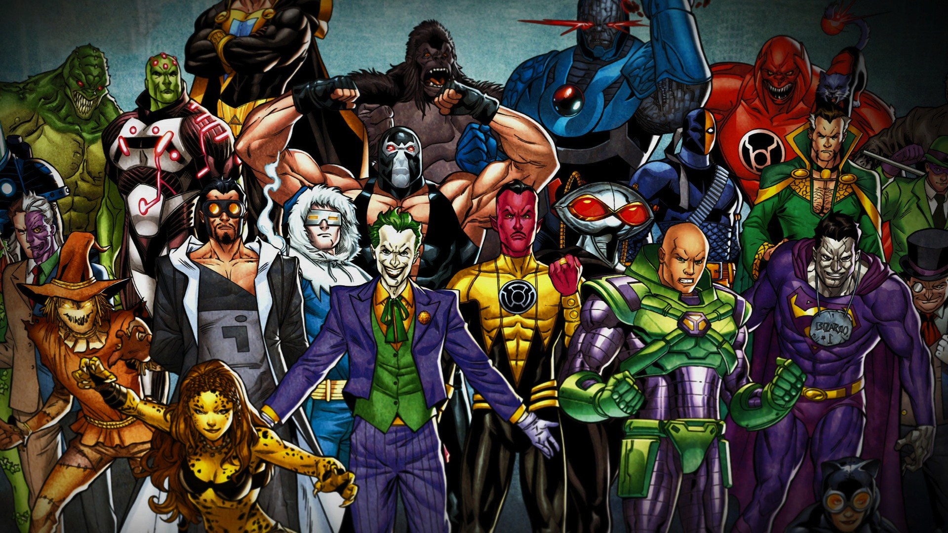vilões do superman lado a lado em imagem da DC Comics