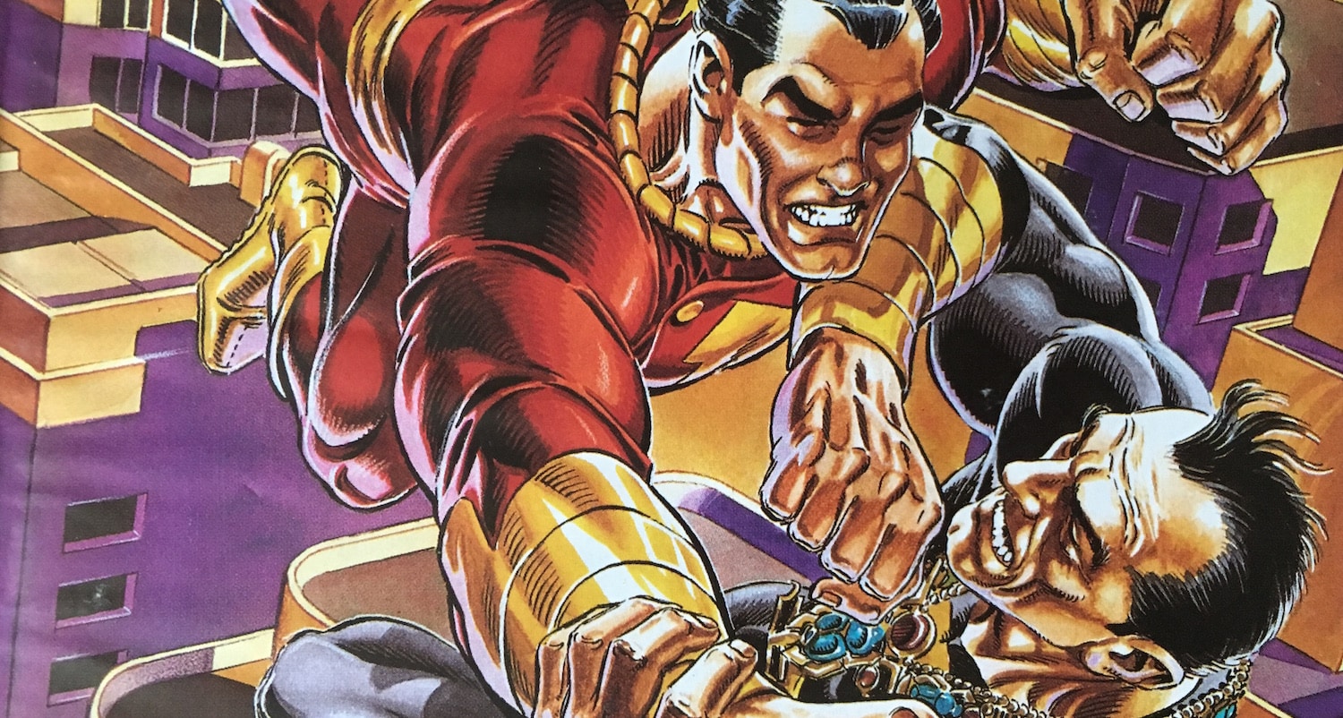 capa de Shazam A Origem Capitão Marvel mostrando Adao negro