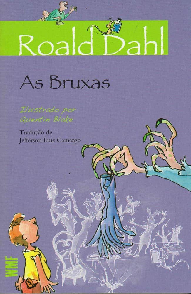Capa do livro As Bruxas de Roald Dahl pela Editora Martins Fontes