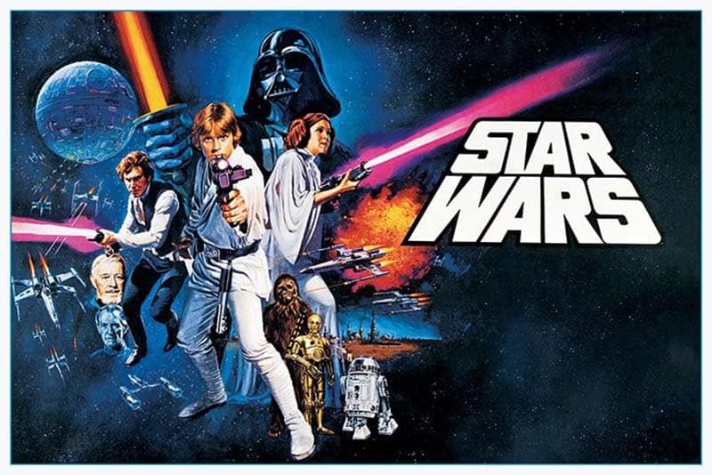 Poster de star wars uma nova esperança de 1977